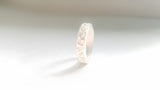 Sterling Silver Lace Pattern White Ring