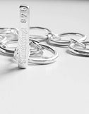 Modern sterling silver bracelet round links