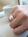 Sterling Silver and 14 K Gold Spinner Ring