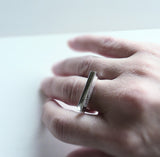 Minimalist Modern Sterling Silver Stilosissima Ring