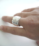 Wide Sterling Silver Spinner Ring